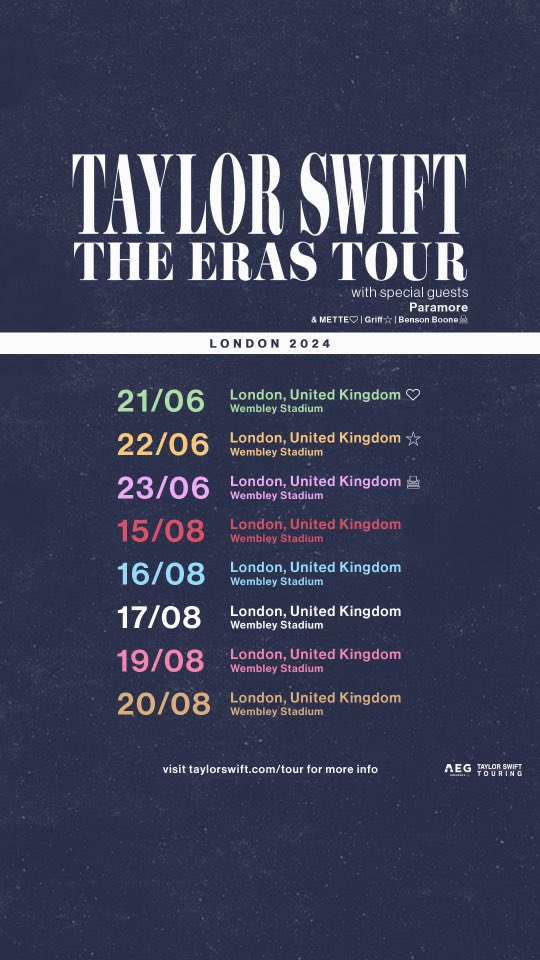 It’s a new ERA for ya girl… Opening the “Taylor Swift | The Eras Tour” on June 21st at Wembley Stadium in London. Thank you @taylorswift13 - Never been so excited in my entire life!!! #TSTheErasTour