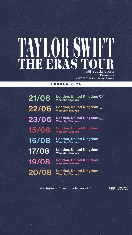 METTE (@mettenarrative) on Twitter photo It’s a new ERA for ya girl… Opening the “Taylor Swift | The Eras Tour” on June 21st at Wembley Stadium in London. Thank you <a href="/taylorswift13/">Taylor Swift</a> - Never been so excited in my entire life!!! #TSTheErasTour It’s a new ERA for ya girl… Opening the “Taylor Swift | The Eras Tour” on June 21st at Wembley Stadium in London. Thank you <a href="/taylorswift13/">Taylor Swift</a> - Never been so excited in my entire life!!! #TSTheErasTour
