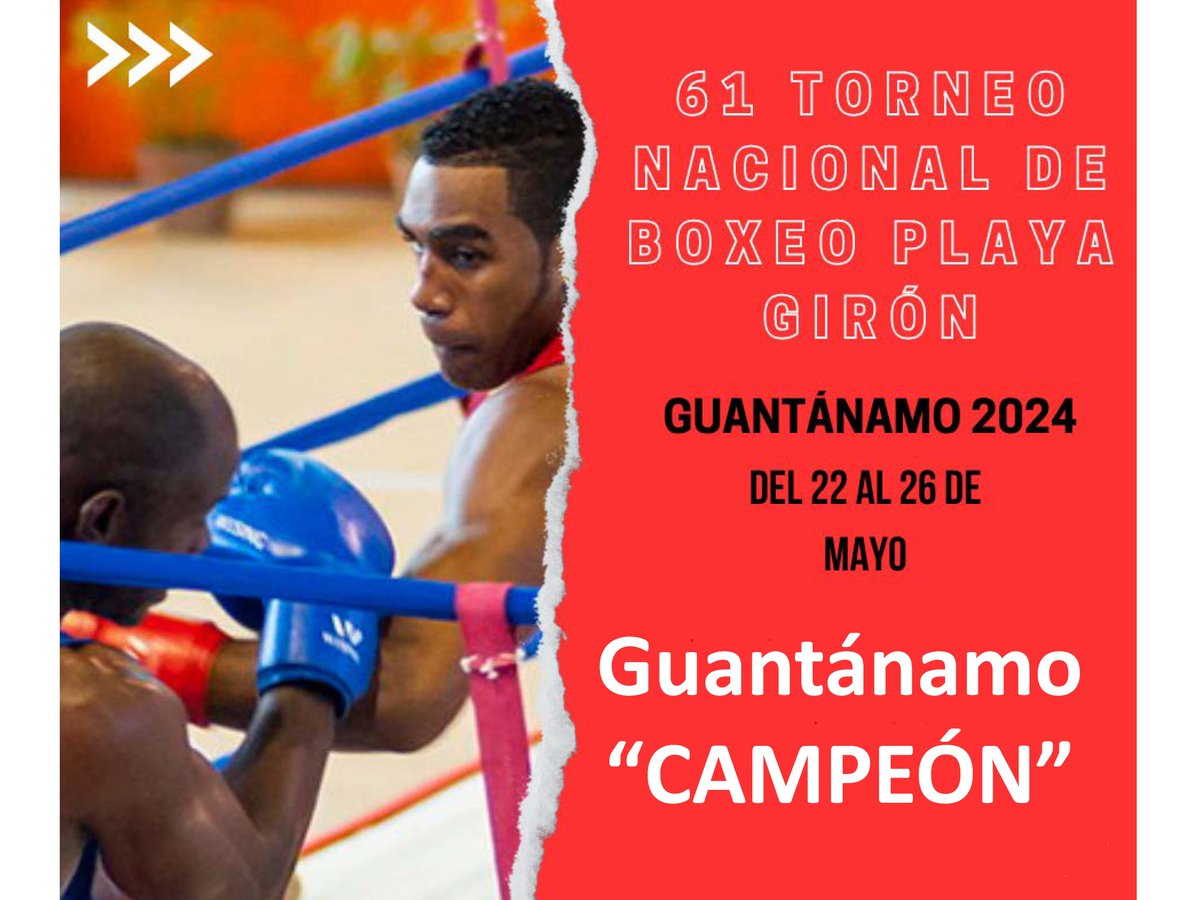 Desde el Gobierno Provincial del Poder Popular de #Guantánamo, muchas felicidades al equipo provincial de boxeo, CAMPEÓN de la edición 61 del Campeonato Nacional Playa Girón.
#JuntosPodemosMás