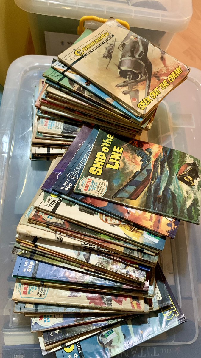 BorneoBah's tweet photo. These are coming with me! These are ‘Battle/War Picture Library’ and ‘Commando’ comics me and my bro collected since we were kids! 😅 Now each one costs a bomb for such a small size.
#comics #battlepicturelibrary #warpicturelibrary #Commandocomics https://t.co/v4RgTfJqKL