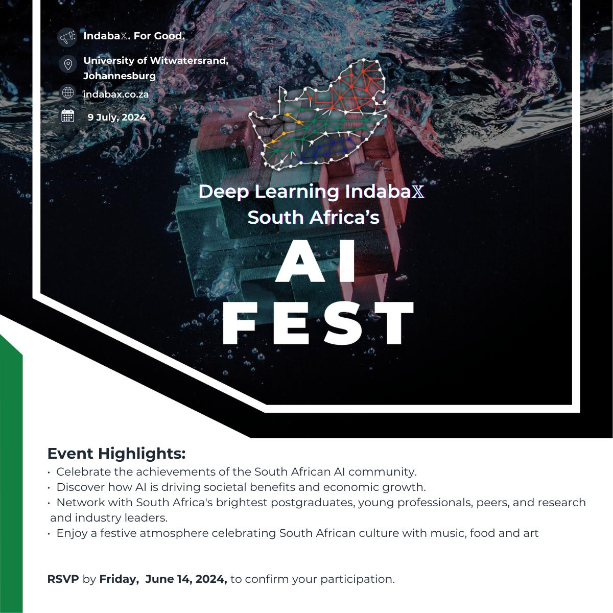 We are excited to announce the opening event of Indaba𝕏 South Africa, the AI Fest, and we would love for your organisations & research labs to be a part of it! Reserve a booth for R2500 which helps cover logistics. We recommend 2 people per booth. RSVP: docs.google.com/forms/d/1a2fqy…