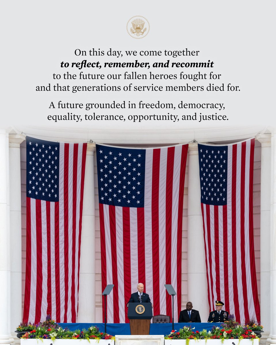 On Memorial Day, the Biden-Harris Administration honors the brave women and men who made the ultimate sacrifice for our nation’s freedom.