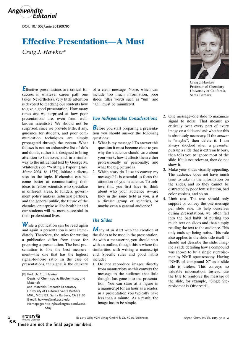 Effective Presentation - Must Read (1/2)