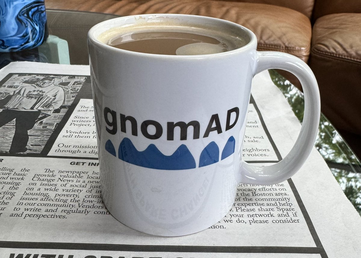 nilshomer's tweet image. I love the smell of gnomAD in the morning.