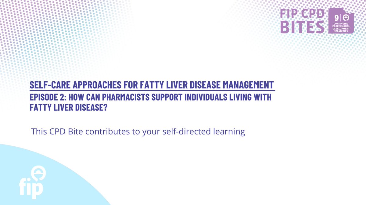 A new episode of the FIP CPD Bites series on #FattyLiverDisease launched today looks at the role of #pharmacists in supporting a holistic care approach ➡️  youtu.be/sxwYgf6HRIk