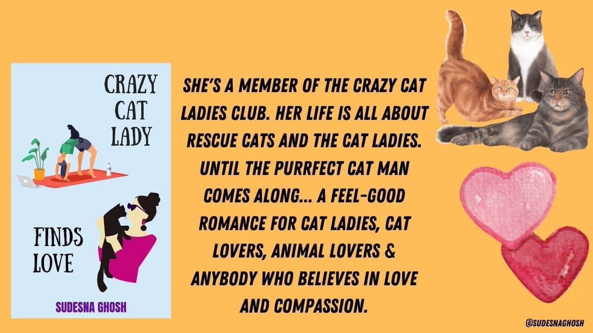 Free on #KindleUnlimited amazon.co.uk/Crazy-Cat-Lady… amazon.in/Crazy-Cat-Lady… amazon.com/Crazy-Cat-Lady… #catlovers #RomanceReaders #romancebooks