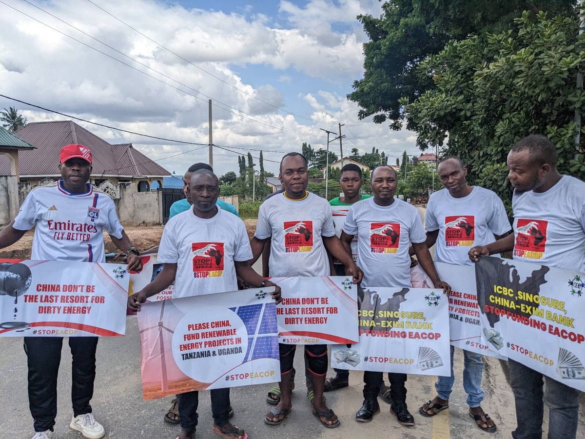 Today’s protests outside Chinese embassies highlight the urgent need to stop EACOP. Let’s stand with East African communities and demand an end to Chinese fossil fuel finance. #stopEACOP