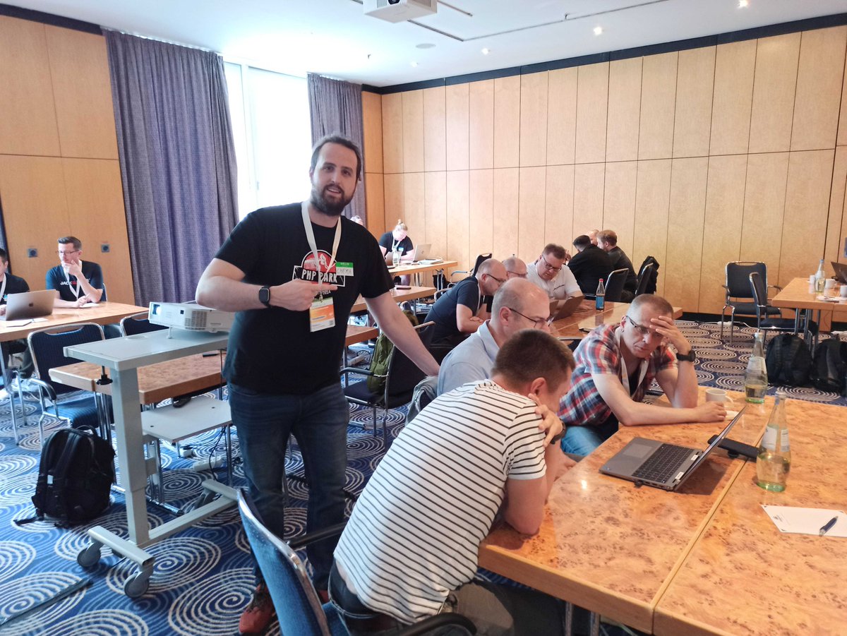 phpconference's tweet image. 🔍 Exploring Test-Driven Development (TDD) and pair programming with @Chemaclass and @evrtrabajo!
🌱 Concepts like Pair/Mob Programming and the TDD Cycle are on the agenda. Let’s learn and grow! 🚀
#IntPHPcon #TDD #PairProgramming #CodingSkills