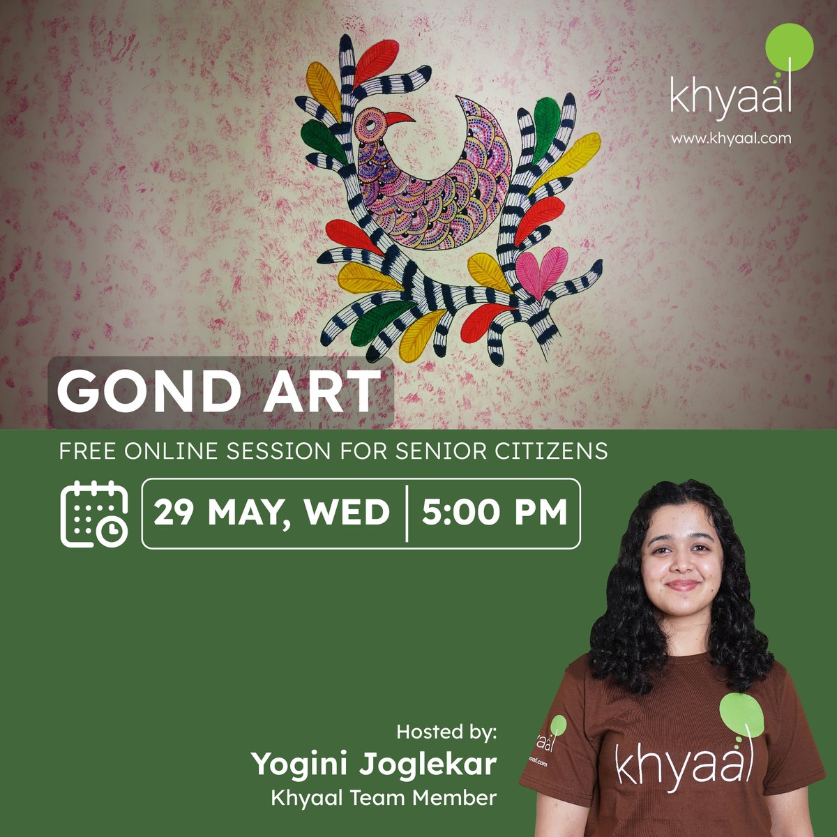 Learn about the intricacies of Gond art and create beautiful artwork. Attend this session if you are above the age of 55 years or share it with an elderly loved one.
#gondart #seniorcitizens
To attend our exclusive sessions:
📱 Download the app : bit.ly/3Kh2aFw
📞 Call