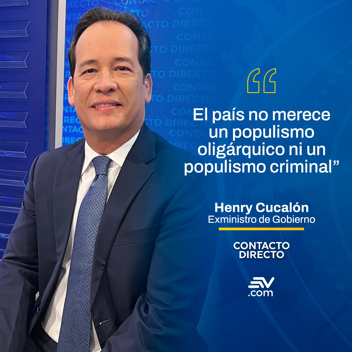 🔵 El exministro de Gobierno, Henry Cucalón, aseguró en #ContactoDirecto que el informe a la nación se convirtió en un espectáculo de inicio de campaña electoral para el candidato a presidente. ▶️ bit.ly/3wPkDbK