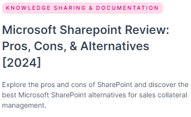 rihito44's tweet photo. 営業パフォーマンスをどのようにサポートするかに焦点を当てた「SharePoint」のレビュー。
「組織外の人とファイル共有するのが難しい→組織外の見込顧客と販促資料を共有することが多い営業担当者にとっては欠点となる可能性」
そうなんだよね。営業目線は簡単な使い勝手とココが大事。 https://t.co/jqqFPMUwla