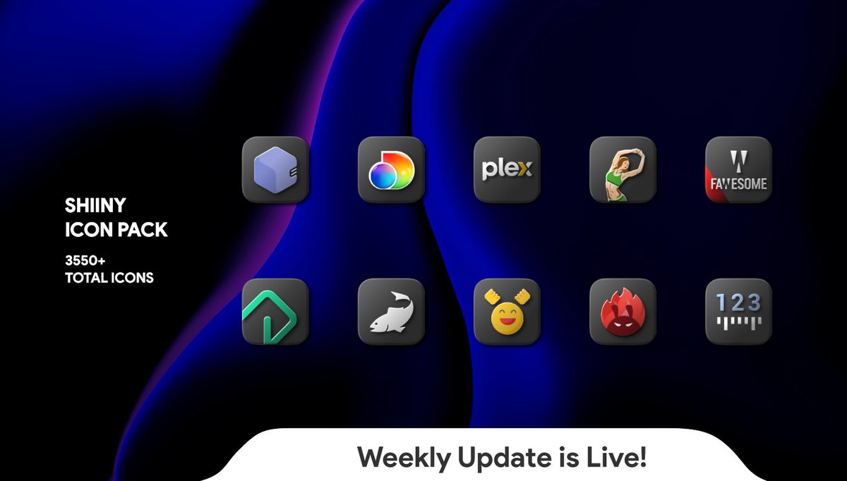 Weekly update for Shiiny is live! 🔸Added 20 new icons! 🔸3550+ total icons now! Get it here: bit.ly/ShiinyIcons Retweets and Likes ll be highly appreciated! Cheers!