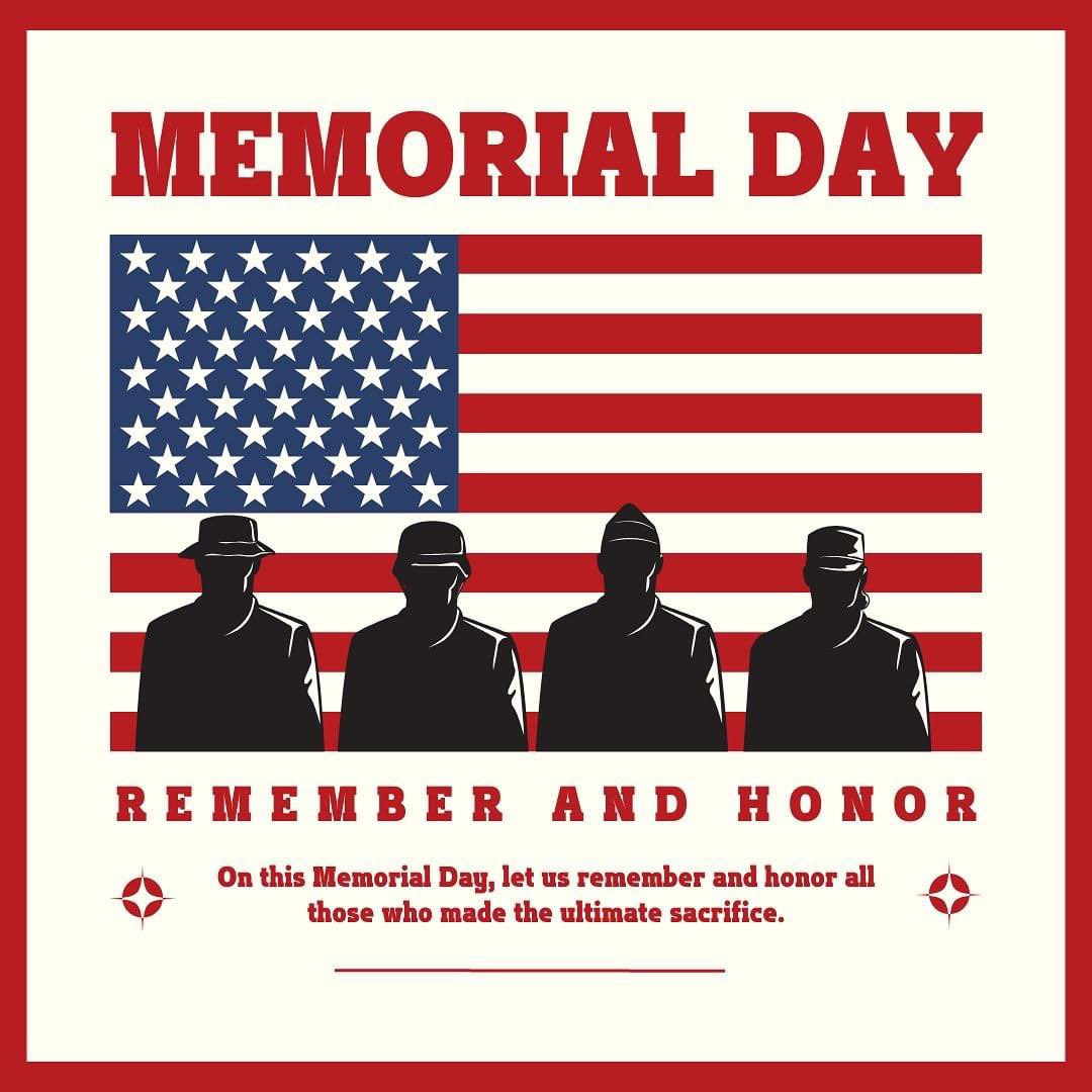 We remember and honor all who have served and made the ultimate sacrifice for our freedoms. May we never take for granted the lives lost. Grant them Lord, eternal peace.