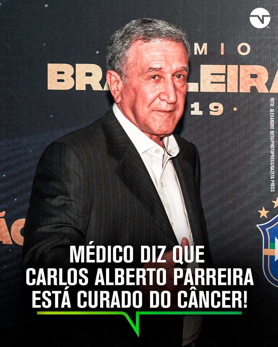 Uma ótima notícia! 🙏 O médico José Luiz Runco, que serviu por muitos anos a #SeleçãoBrasileira, afirmou que Parreira está curado do linfoma de Hodgkin, mas ainda precisa se recuperar como um todo. Desejamos melhoras!