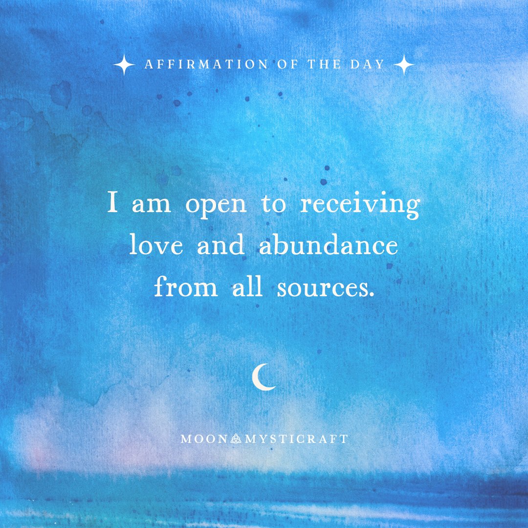 Drop a ❤️ to claim today's affirmation! Be sure to follow @MoonMysticraft for your daily dose of spiritual inspiration. #positiveaffirmations #witchcraft #loa #meditation #spiritualgrowth #lawofattraction #lawofpositivity #manifestation #manifestyourdreams #wicca #wiccan