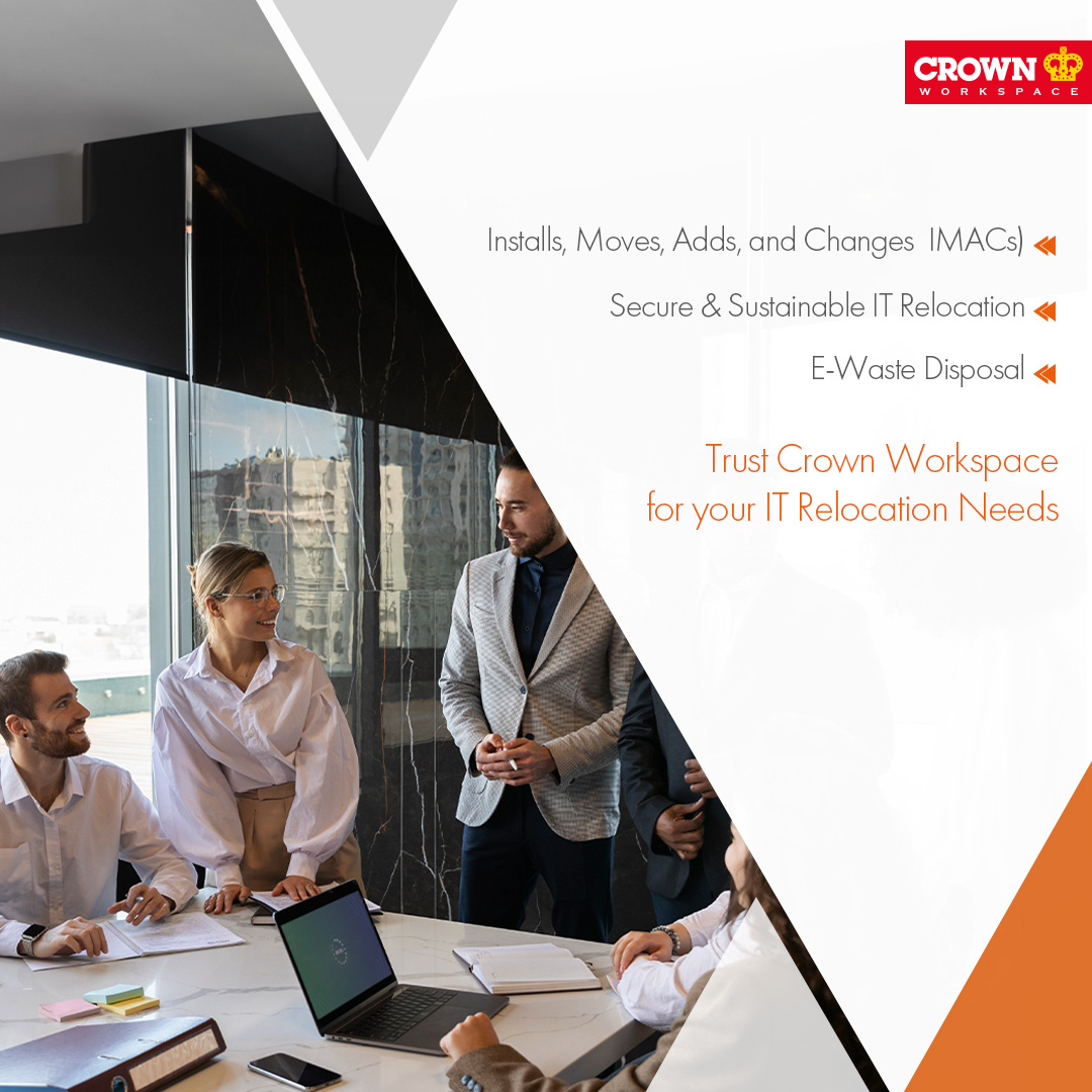 CrownWorkspace's tweet image. We handle everything from pre-move audits to data centre relocations, ensuring a smooth transition with secure practices and responsible disposal of old equipment. Move with confidence. To know more, visit: crownworkspace.com/in/services/it…​
​
#CWSIndia #ITRelocation #SeamlessRelocation