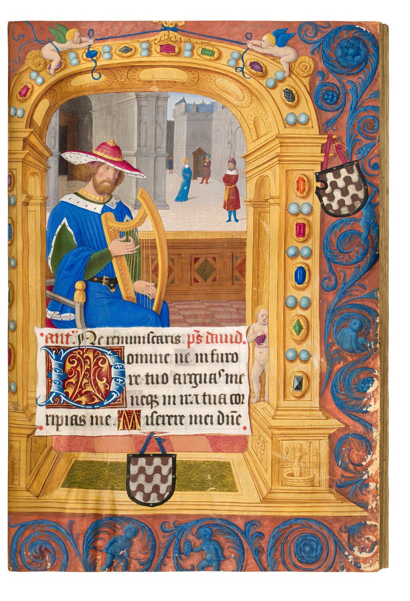 Look at these fabulous borders by the workshop of Jean Poyer- one the great illuminators of Renaissance France. 🇫🇷✨📚 Read more here: guenther-rarebooks.com/artworks/categ… #manuscripts #rarebooks #illumination