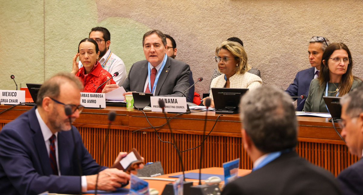 DirOPSPAHO's tweet photo. Today I briefed countries from the Americas about topics tabled at this #WHA77, including the #PandemicTreaty, IHR amendments, robust funding &amp; a resolution on climate change. I asked countries to seek consensus to leave us all better prepared for present and future emergencies. https://t.co/jStN66IXxe