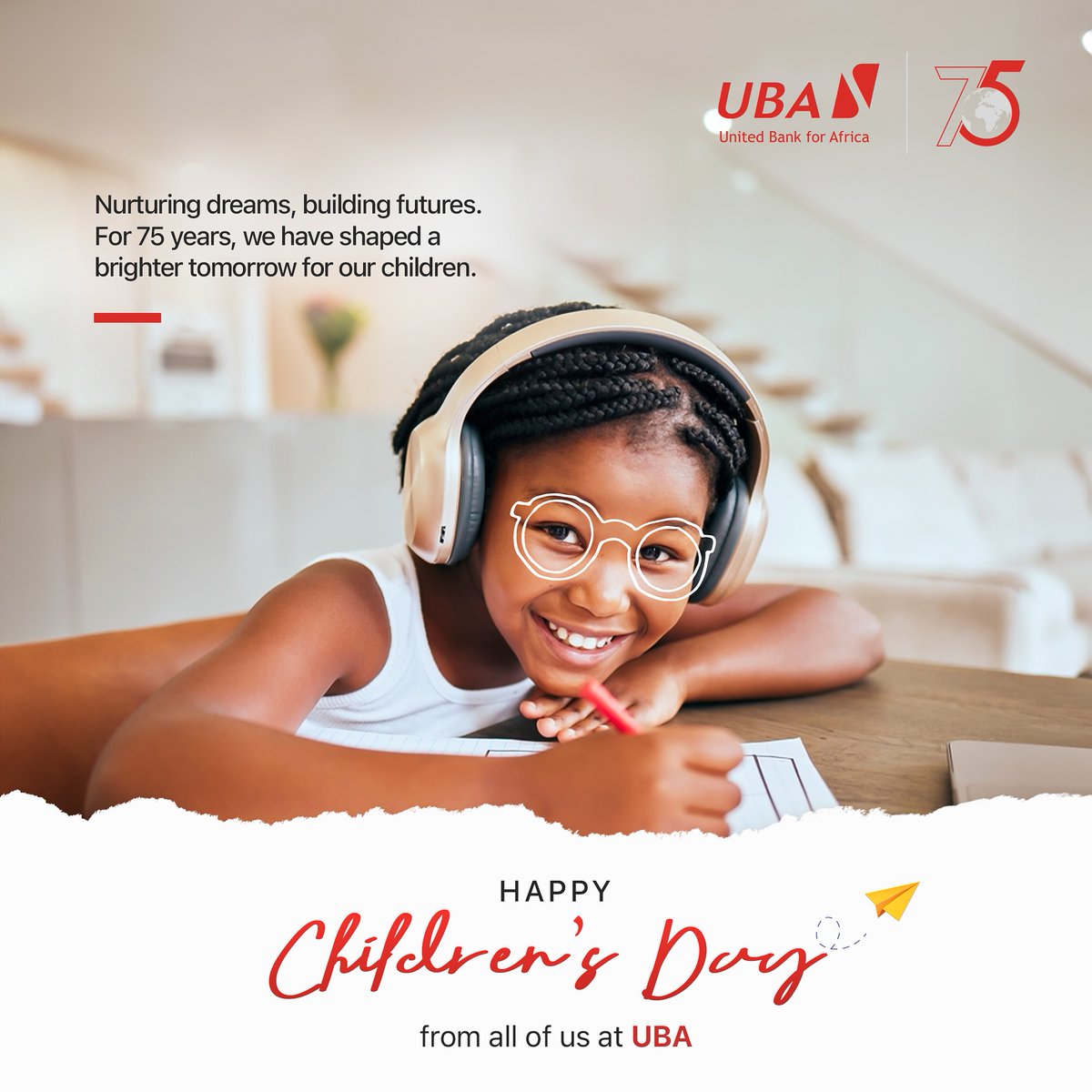 Happy Children’s Day! At UBA, we recognize children as the future and are dedicated to nurturing their growth. On this special occasion, we extend warm wishes to all the young ones worldwide. As part of our commitment, we invite you to open a U-care saving account for your child,