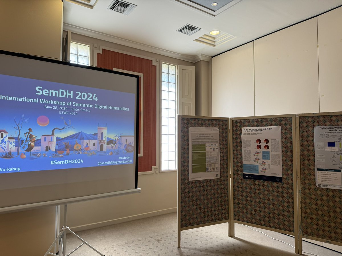 Ready for the poster session in Kalia + Polymnia 🤩 #eswc2024 <a href="/eswc_conf/">ESWC Conferences</a>