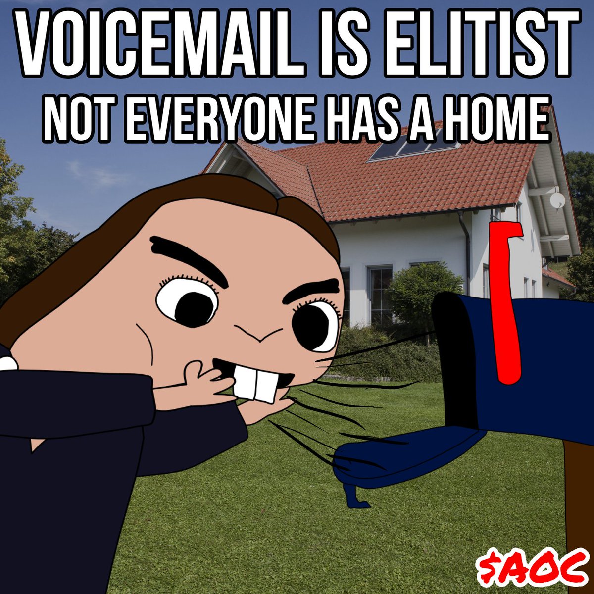 AOCSol's tweet image. That&apos;s gotta be why no one ever voicemails me back.

#HomeForAll