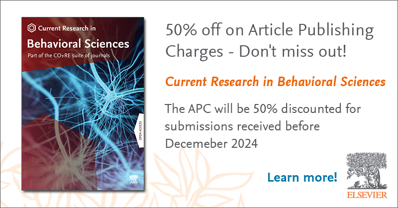 ❇️ 50% off on Article publishing charge for all manuscripts accepted. CRBS publishes original papers and short communications - including viewpoints and perspectives - resulting from research carried out on all aspects of #BehavioralSciences.