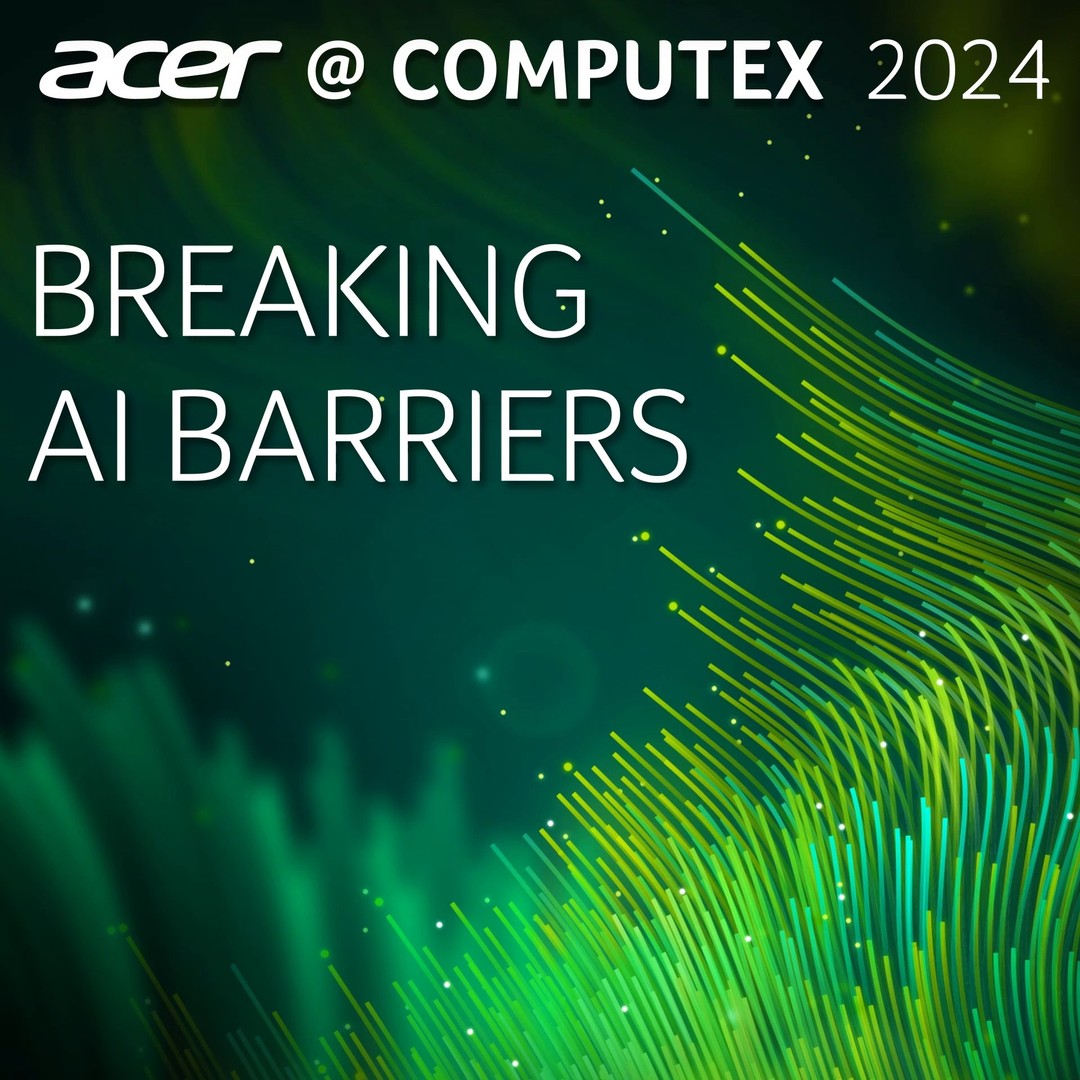 myacer_official's tweet image. Discover all the barriers we are breaking this Computex.

Save the date: 6.4.24 - 6.7.24

#Acer #AcerComputex #BreakingAIBarriers #Computex2024