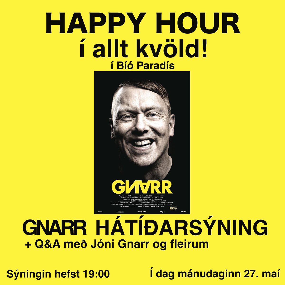 Mæli með að mæta snemma 😈

<a href="/Jon_Gnarr/">Jon Gnarr</a> <a href="/gaukur_u/">Gaukur Ulfarsson</a> og <a href="/heidabest/">Heiða Kristín</a> svara öllum ykkar spurningum eftir sýningu.
