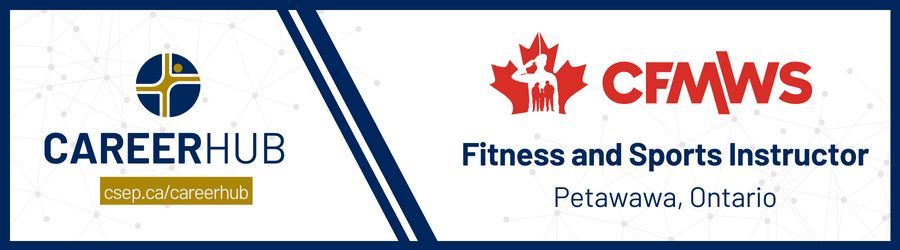 #NEW opportunity: Canadian Forces Morale and Welfare Services (CFMWS) is #hiring a Fitness and Sports Instructor in Petawawa, Ontario!

Visit the #CSEPCareerHub to learn more & apply! 

Find the details here: buff.ly/3VgfiT9