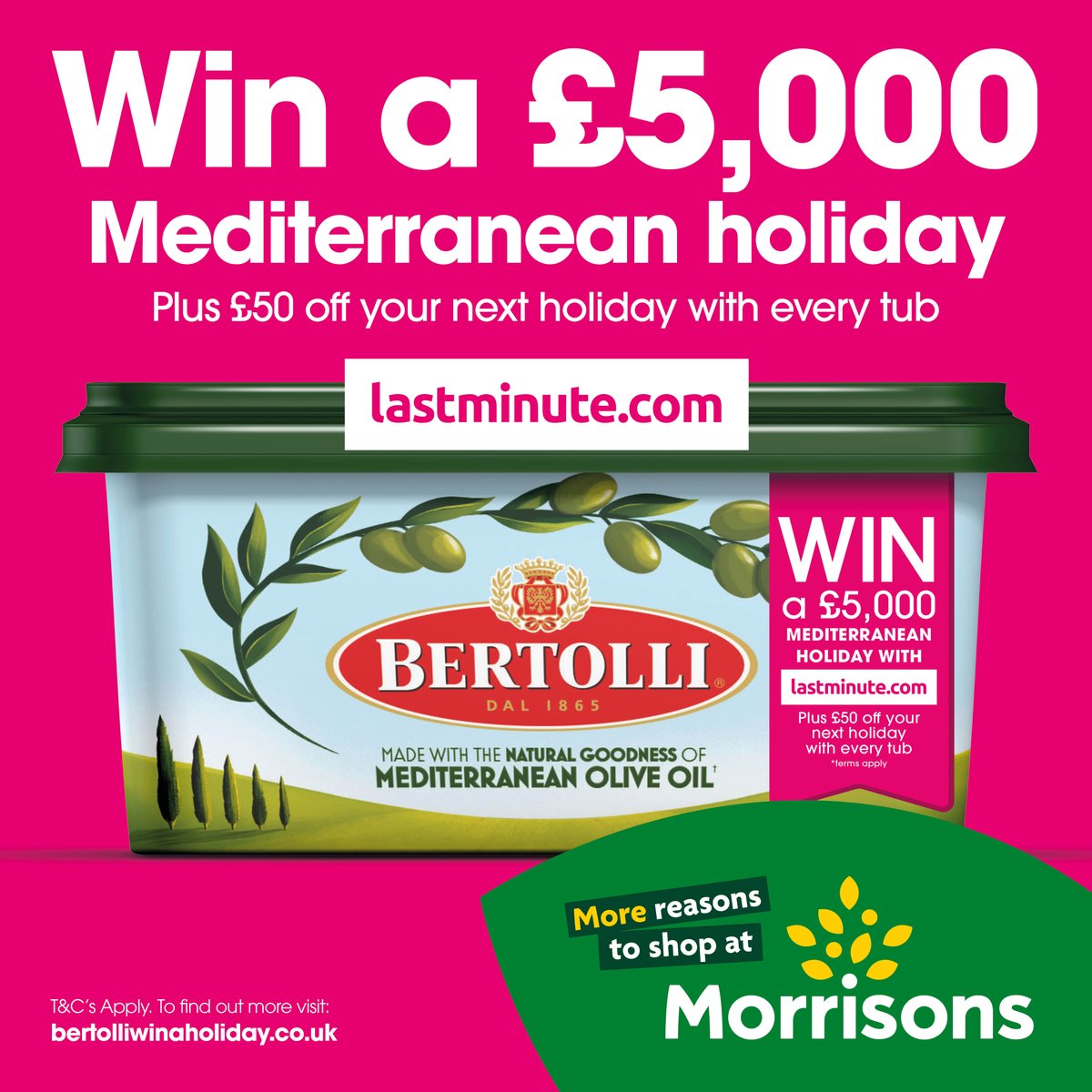 If the natural goodness of Mediterranean olive oil in Bertolli makes you hanker after a holiday in the sun, check out this exciting competition – and a £5K holiday to the Med could be yours!!
To enter &amp; for terms and conditions 👉 👉 👉 bertolliwinaholiday.co.uk
Good luck! 🤞🤞
