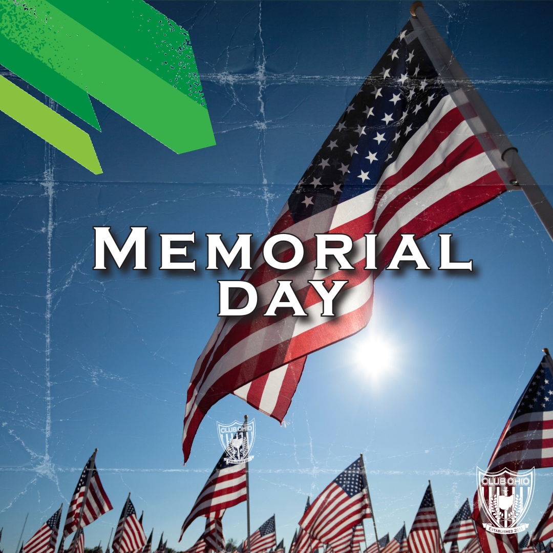 On this Memorial Day, we honor and remember the brave men and women who made the ultimate sacrifice for our country. Their courage and selflessness will never be forgotten. 🇺🇸 

#MemorialDay #NeverForget #ClubOhioSoccer #YouthSoccer #OhioSoccer