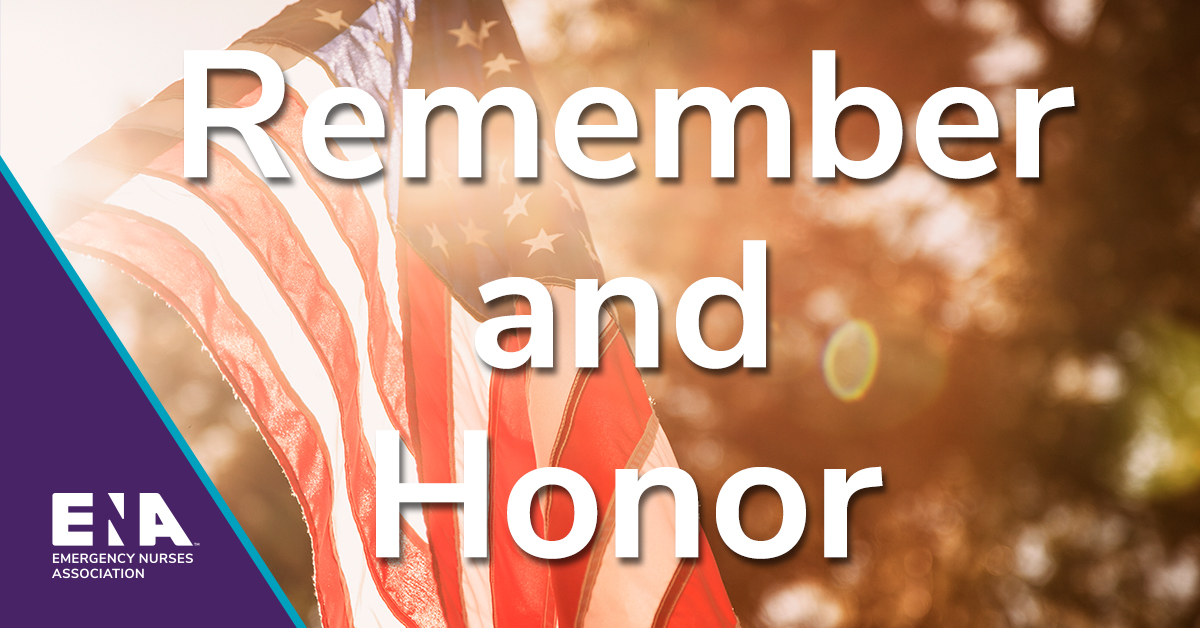 On this Memorial Day, ENA remembers those who have lost their lives while serving in the U.S. armed forces. The association wishes all a safe day and appreciates those who are working in their EDs today. #MemorialDay #MemorialDay2024 #RememberAndHonor #Remembrance