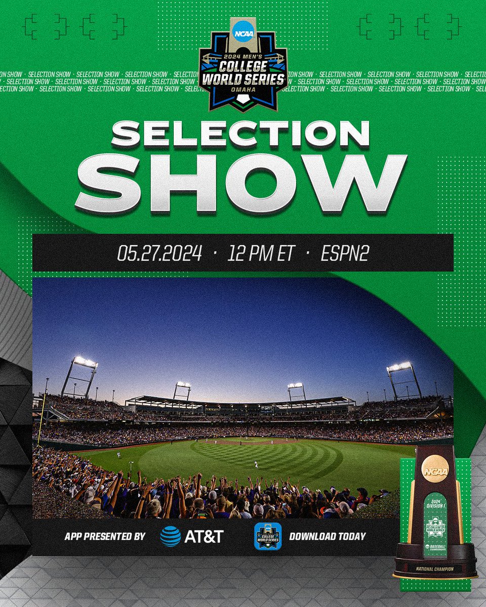 WAKE UP. 

IT'S SELECTION MONDAY. 

#RoadToOmaha