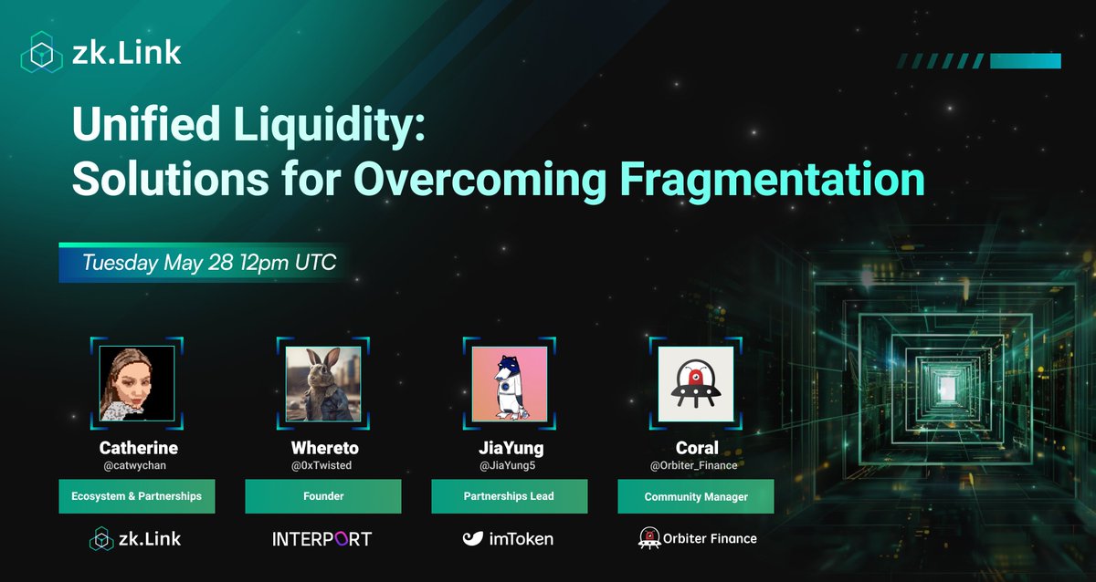 📢 Join us for our ecosystem partners AMA! 🌟

Dive into the topic of Unified Liquidity with <a href="/imTokenOfficial/">imToken</a> <a href="/InterportFi/">Interport Finance</a> <a href="/Orbiter_Finance/">Orbiter Finance 🛸</a>! We'll explore solutions for overcoming market fragmentation.

📍 Join the conversation:
x.com/i/spaces/1vAxR…

📆 Date: 28th May 12pm