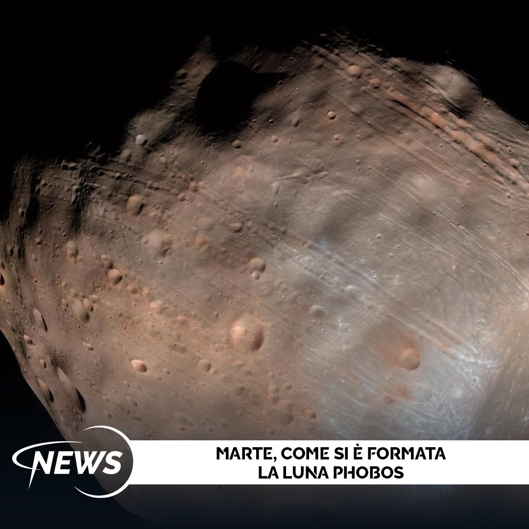 🛰️Grazie alle immagini scattate da MarsExpress di @esa, una nuova ipotesi sulla formazione di #Phobos, una delle due lune di #Marte. 🔍È stata catturata da Marte o originata da un antico colossale impatto contro il pianeta rosso? 👀Scoprilo qui 👉 ow.ly/LF3N50RWsI4
