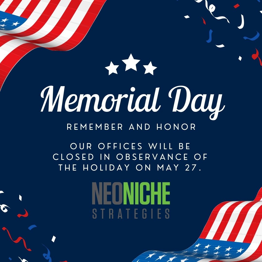 neoniche's tweet photo. 🕊️ Today, we pause to remember and honor the brave souls who laid down their lives in service to our nation. Their sacrifice is our freedom, and their courage our legacy. 

Our offices will be closed on May 27 in observance of the holiday. https://t.co/4xBV9T2GvQ