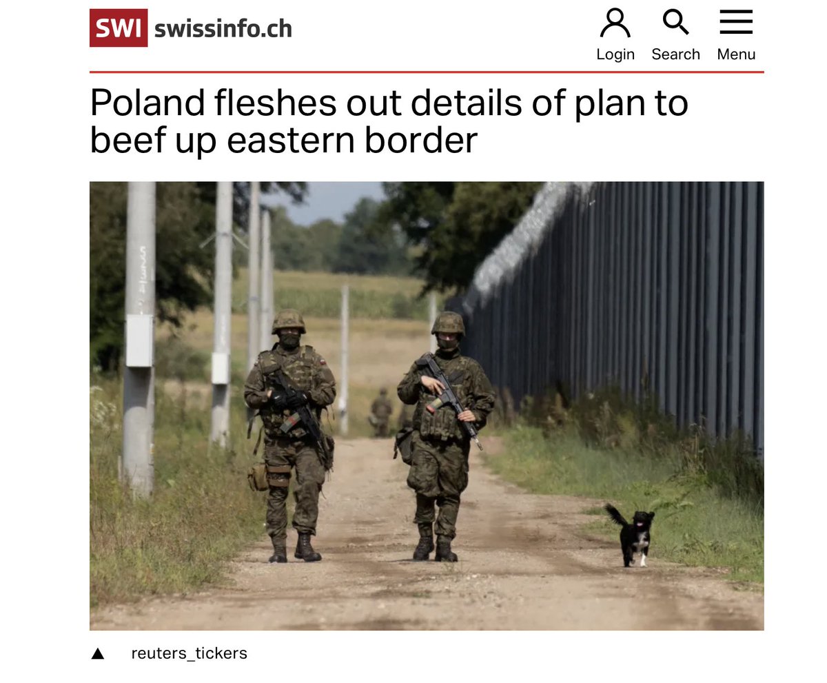 Poland is investing $2.55 billion in its 'East Shield' plan that uses anti-drone technology and recon systems to strengthen security on Poland’s borders with Belarus and Russia.

This is the biggest operation to strengthen this border since 1945, says Polish DefMin.