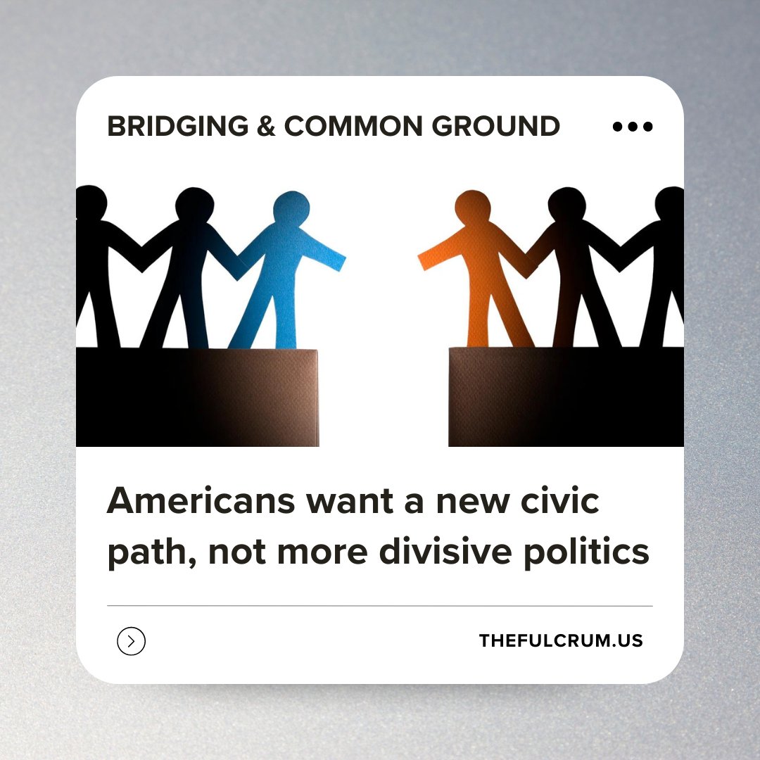 Communities have come to see it’s time to embrace a new civic path forward that enables us to address what matters to people. Read more: loom.ly/vHGmD-Q #thefulcrum #citizenconnect #harwoodinstitute