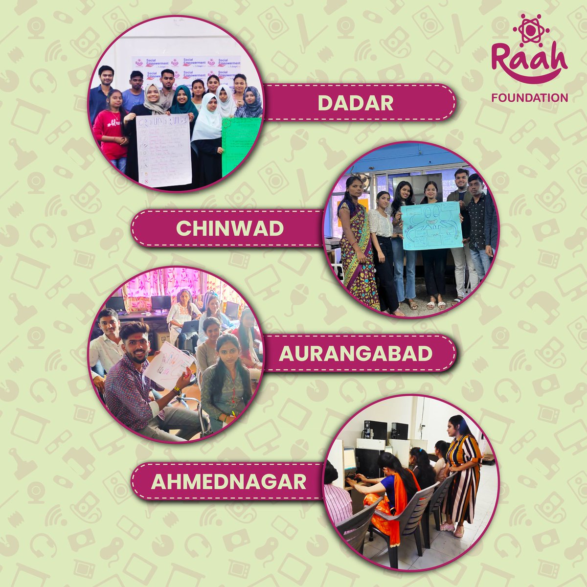 Raah_Foundation's tweet photo. Today, with 16 centres across Maharashtra and Gujarat, we are slowly expanding our wings to shelter many, many more students who dream to be Samarth (capable).
#ableandcapable #skilltrainingprogramme #makingadifference #educationalcentre https://t.co/8wcJKHBNQz