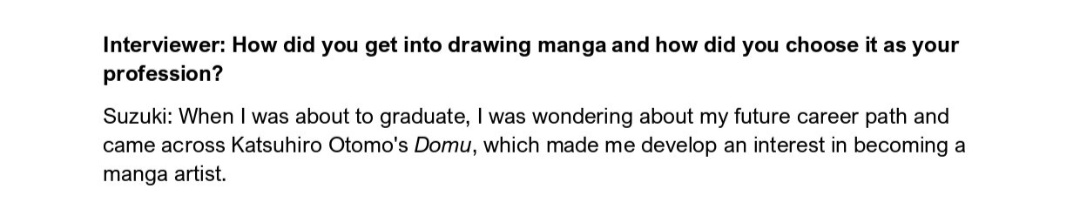 not only has Tomokazu Sugita voiced Joseph Joestar but Gintoki from Gintama as well!! 2 characters that gave up a life of killing for a peaceful one. AND TMS made Akira by Otomo Sensei. The very man who inspired Yuto Suzuki to become a mangaka after reading 'Domu' one day. Its