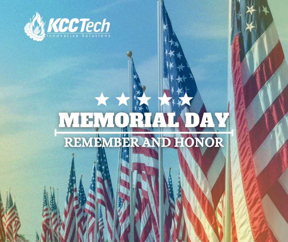 KCC_Tech's tweet image. Happy Memorial Day 🇺🇸 we remember and honor 

#KCCTech #MemorialDay24 #Telecom #Wireless