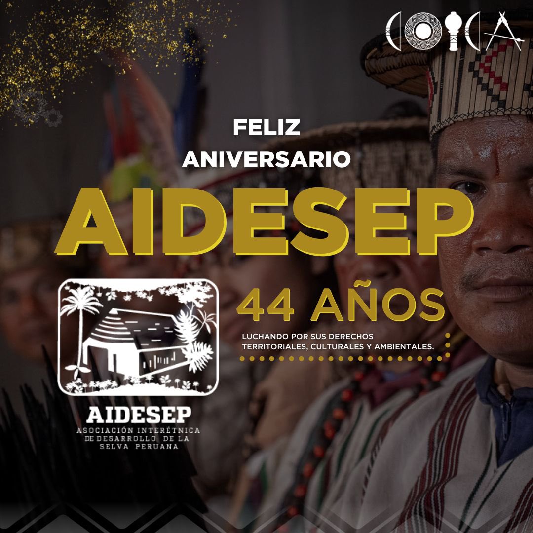 Desde COICA, queremos enviar nuestras más sinceras felicitaciones a nuestros hermanos y hermanas @aidesep_org por alcanzar otro año más de trayectoria institucional ✊🏽 Su incansable lucha por la protección de los pueblos indígenas amazónicos del Perú y su compromiso en la