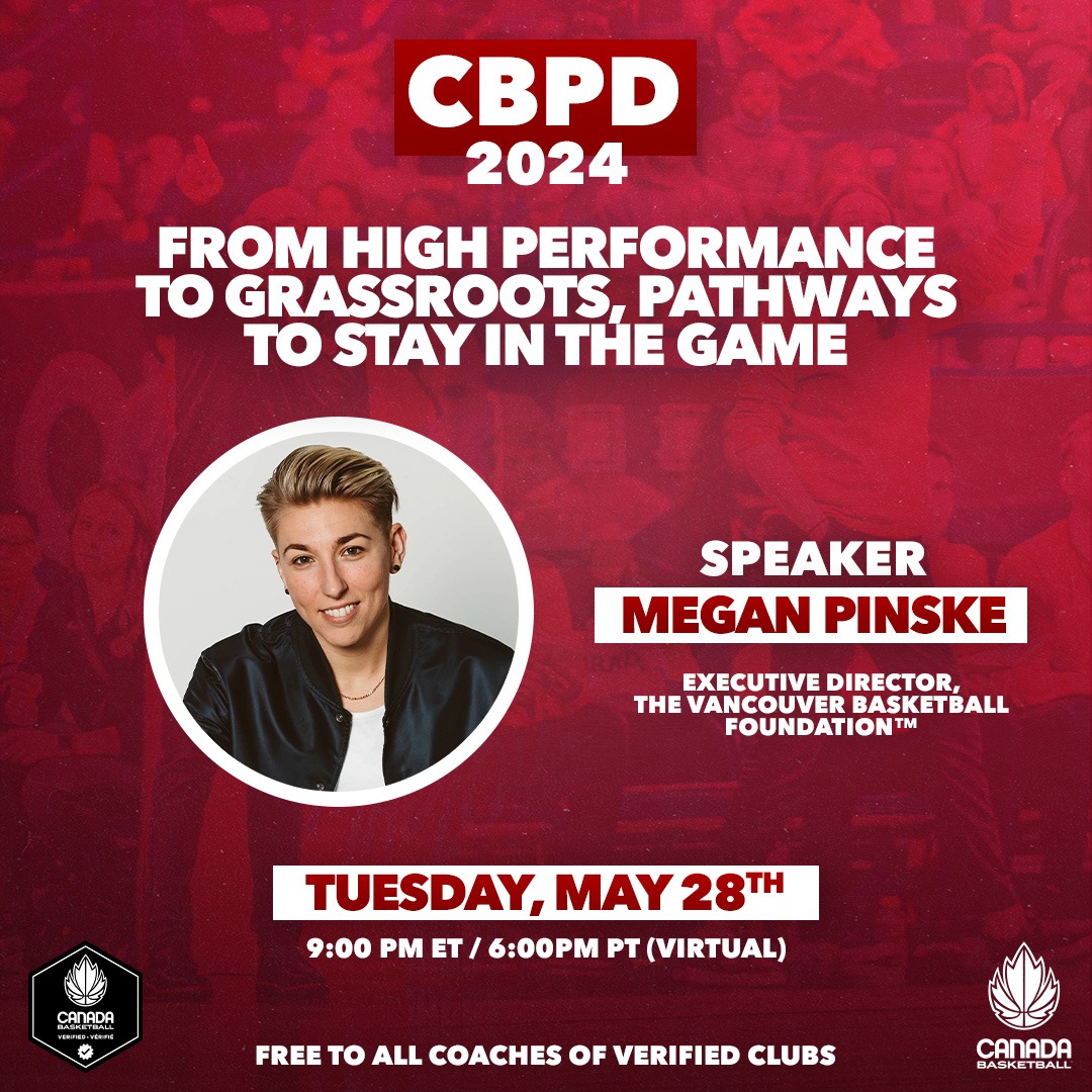 Calling all coaches 🚨 @CBcoachED webinars are back this week ↘️ Our webinar with @MPinske will be held TOMORROW, May 28 at 9 pm ET on everything from high performance, grassroots, & how to stay in the game 🏀 Link to register: site.pheedloop.com/event/CBPD2024…