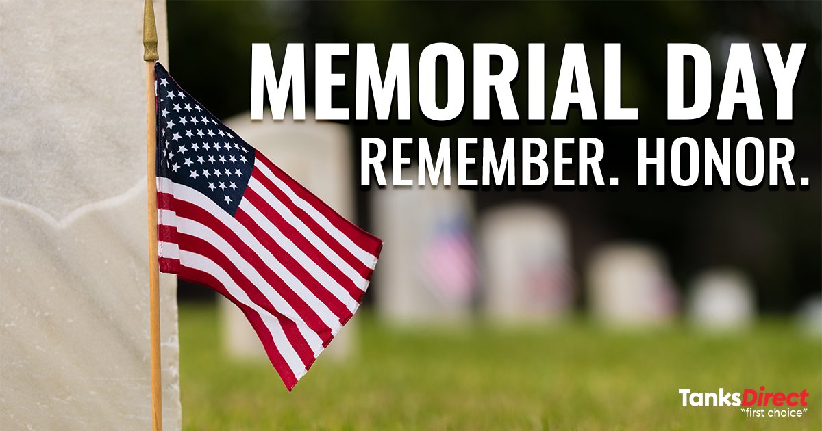 TanksDirect's tweet photo. Today and every day, we honor those who served our country and made the ultimate sacrifice for our freedom.
Thank You.

#MemorialDay https://t.co/d9a1ZPutp3