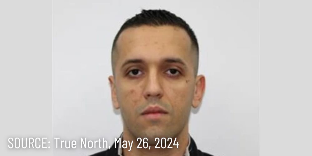 #REPORT: Yacine Zouaoui, who was convicted of stabbing a man in the back and killing him with a sword, has escaped from a minimum-security prison in Quebec and is currently at large.