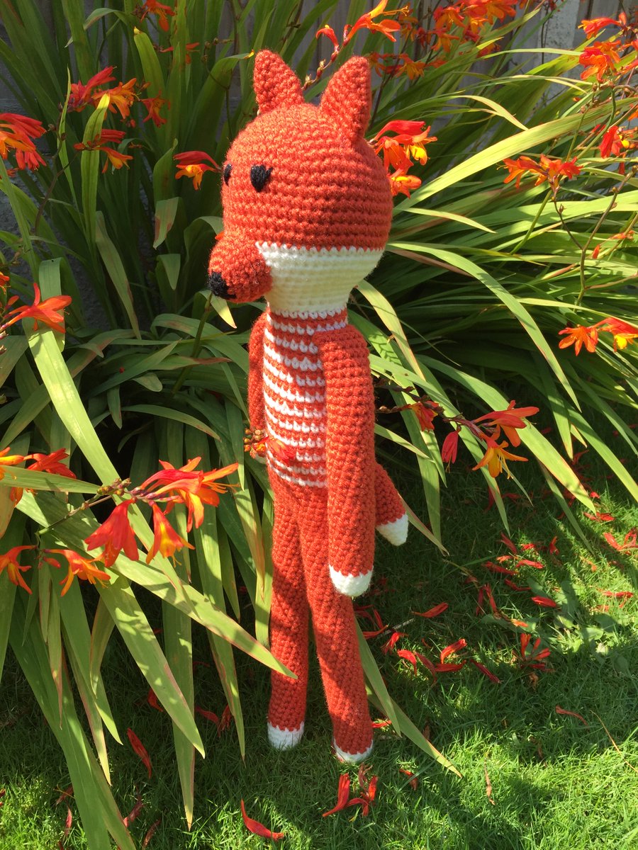 Fox. Handmade crochet fox, crochet fox toy, amigurumi fox etsy.com/listing/641384… #MHHSBD