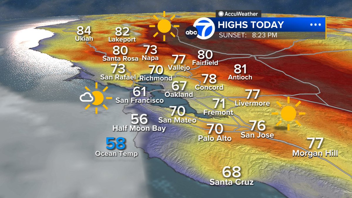 Memorial Day will be the warmest day of the 3-day holiday weekend with sunny skies and a breezy afternoon. Meteorologist @DrewTumaABC7 has your latest forecast here: abc7ne.ws/3mHjHkM