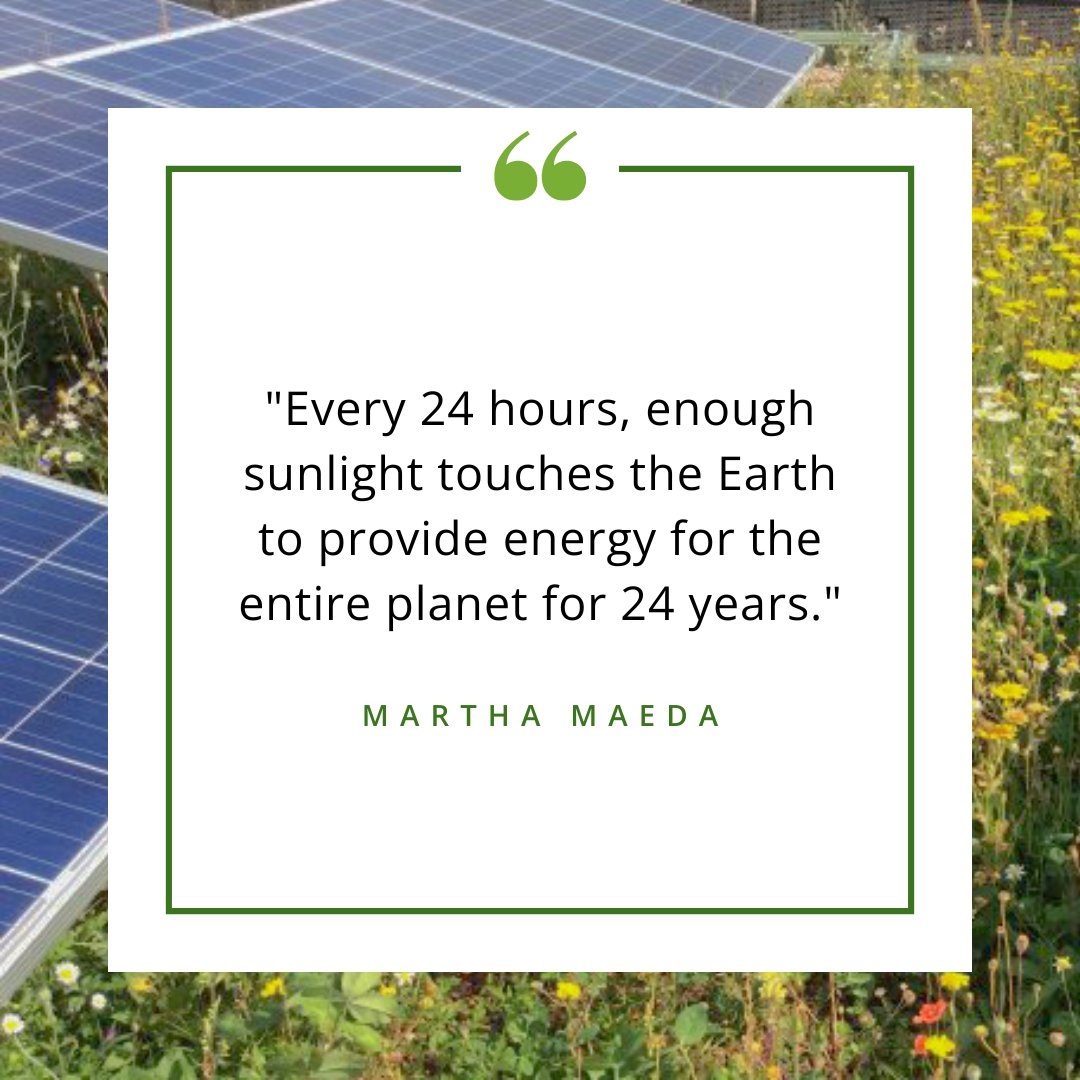 Let that sink in for a second...

It's a staggering statistic, though it comes with its own roadblocks. BUT encouraging community involvement &amp; showcasing successful projects to build public support is what WGRD is for!

Join in using #WGRD2024

#solarpower #solarPV #biosolar
