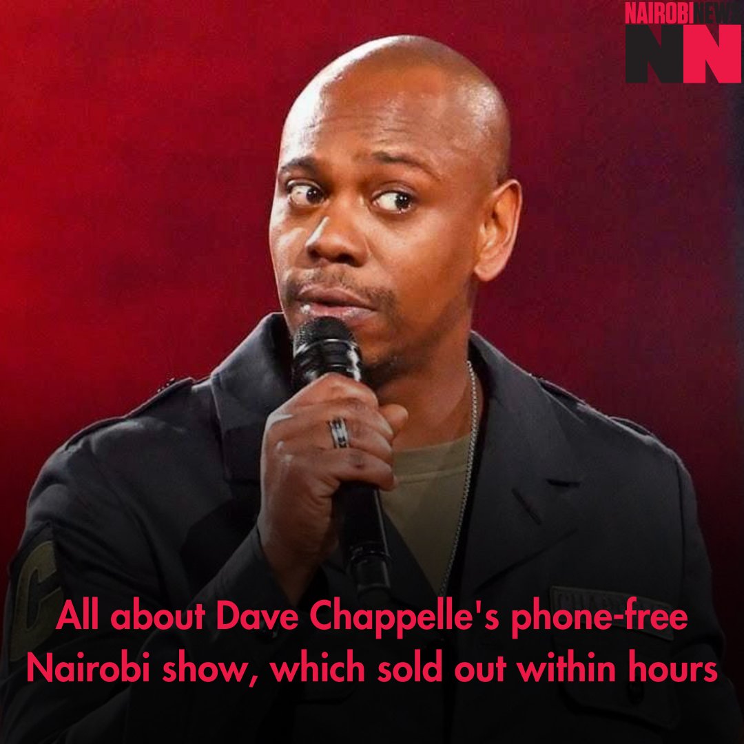 The internet is abuzz with excitement over Dave Chappelle's upcoming show at the Louis Leakey Auditorium on May 29. Organised by Punchline Comedy Club, the 300-seat event sold out within two hours of its poster going up. Read more: nairobinews.nation.africa/no-phones-dave…