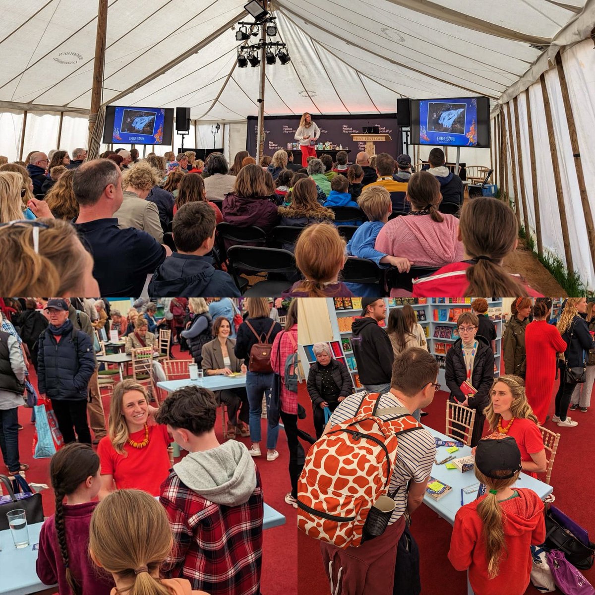 Thanks @hayfestival! That was a blast. And thank you @SarahE_Mac for looking after me so well - you took mic-ing me up to a whole new level (next time I will wear a dress with pockets so I’m not dashing about in my knickers)